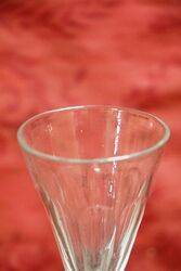 Antique C19th Thumb Cut Wine Glass 