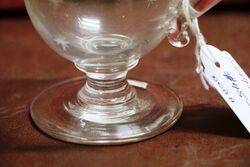 Edwardian Star Engraved Glass Custard Cup 