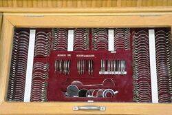 Retro Optometry Cabinet with Vision Measurement Lens Set 