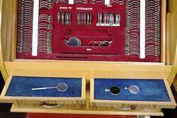 Retro Optometry Cabinet with Vision Measurement Lens Set 