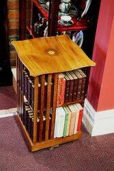 Antique Miniature Walnut Revolving Bookcase 