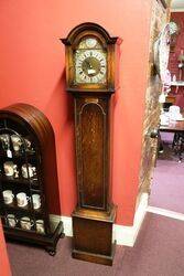 Lovely Small Early C20th Oak Grandmother Clock. #