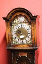Lovely Small Early C20th Oak Grandmother Clock 
