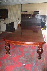 A Antique Mahogany D End 3 Leaf Extension Table