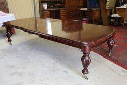 A Antique Mahogany D End 3 Leaf Extension Table