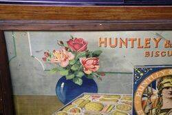 Pair Of Large Antique  Huntley And Palmers Biscuits Showcards