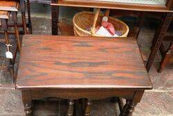 Small C20th Oak Nest of 3 Tables 