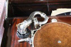 Antique 1920and39s Apollo Super 1X Cabinet Gramophone