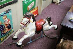 Vintage MOBO Metal Rocking Horse. #