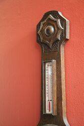 Early C20th English Oak Barometer C1930 