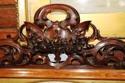 Stunning Victorian Carved Mahogany Fire Screen