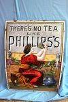 A Stunning Phillips Tea Pictorial Enamel Sign