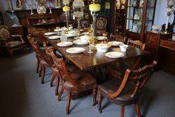 Early C20th Parquetry Top Drawer Leaf Table . #