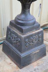 Milano Cast Iron Urn and Crested Base