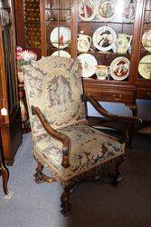 Early C20th Oak Barley Twist Set of 8 Chairs 