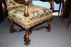 Early C20th Oak Barley Twist Set of 8 Chairs 