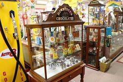 A Large Antique Rowntreeand39s Chocolates Shop Counter Dispensing Cabinet 