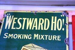 Old Westward Ho Pictorial Enamel Sign