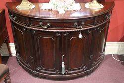 Victorian Half Round Mahogany Sideboard