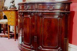 Victorian Half Round Mahogany Sideboard