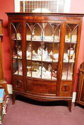 Quality Antique Mahogany Astricul Glazed Display Cabinet 