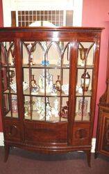 Quality Antique Mahogany Astricul Glazed Display Cabinet 