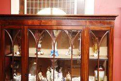 Quality Antique Mahogany Astricul Glazed Display Cabinet 