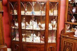 Quality Antique Mahogany Astricul Glazed Display Cabinet 