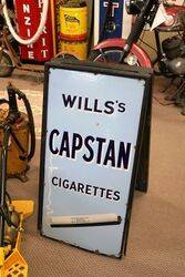 Pair of Antique Willsand39s Capstan Cigarettes Enamel Signs 