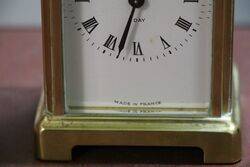 Vintage Brass French 8 Day Carriage Clock  