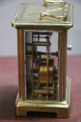 Vintage Brass French 8 Day Carriage Clock  