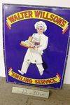 A Rare Antique Walter Wilsons Smiling Service Enamel Sign