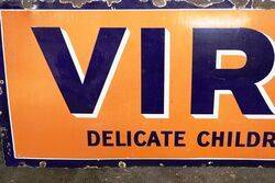 A Very Nice Vintage VIROL Enamel Advertising Sign 