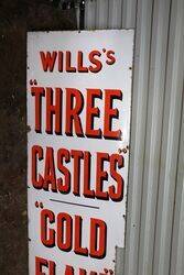 Antique WILLand39s Tobacco and Cigarettes Enamel Sign 
