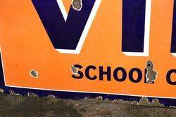 Vintage VIROL School Children Need It Enamel Sign 