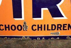 Vintage VIROL School Children Need It Enamel Sign 