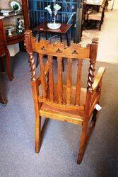 Lovely Set of 7 English Oak Dinning Chairs 