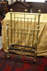 Antique Victorian Brass Single Bed