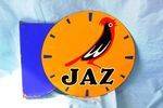 Art Deco Double Sided Jaz Clock Enamel Sign