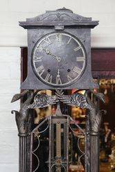 Extremely Rare French Iron Cased Comptoise Clock 76 Tall C1900 