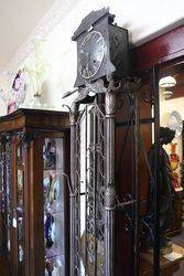 Extremely Rare French Iron Cased Comptoise Clock 76 Tall C1900 