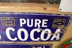 Antique Fryand39s Cocoa Enamel Advertising Sign 