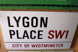 Vintage Lygon Street Enamel Sign 