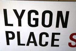 Vintage Lygon Street Enamel Sign 