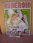 Classic Ruberoid Roofing Adverstising  Enamel Sign 