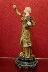 Bronze and Ivory Figure of a Woman