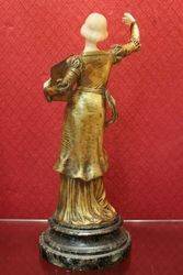 Bronze and Ivory Figure of a Woman
