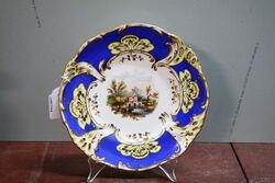 Antique Cabinet Plate of the Rococo Revival Period. #