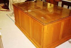 1950and39s Large Oak Partners Desk 