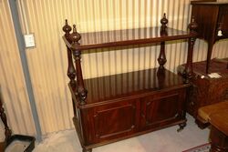 A Quality Mid Victorian Antique Mahogany Dumbwaiter 